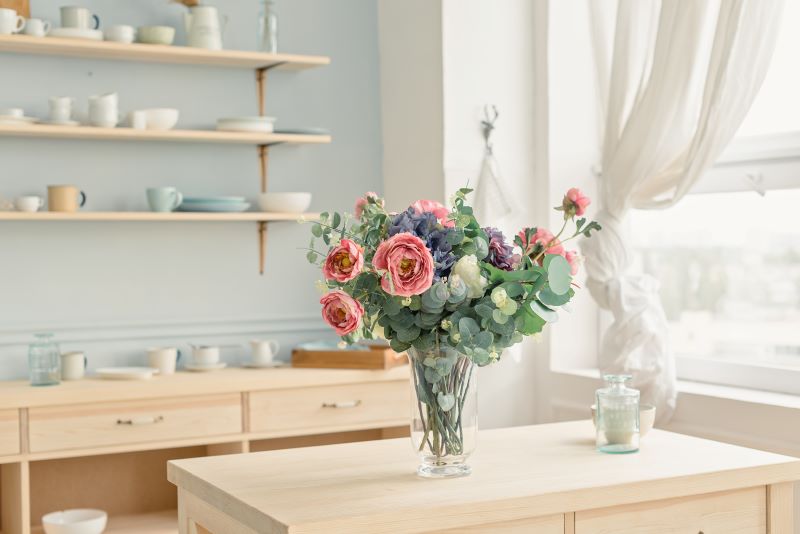 Esposizione mazzo di rose